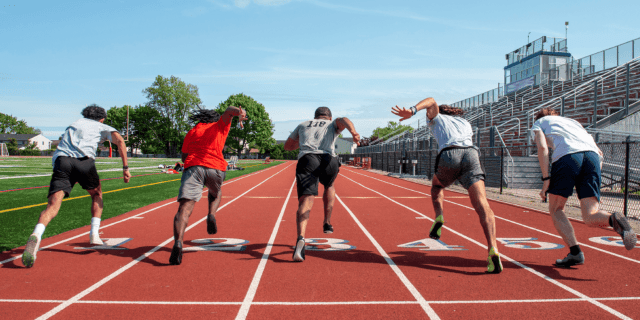 High school track athletes